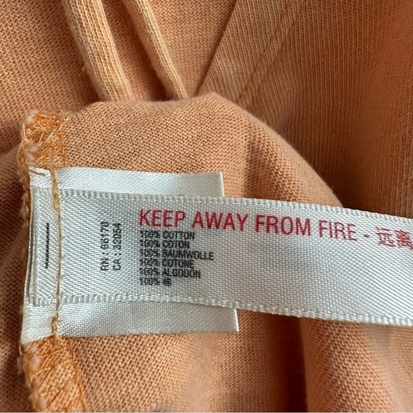 Free People Dress Mini Oversized Beach Orange Ruffle Dainty Summer Size Medium - Picture 7 of 7